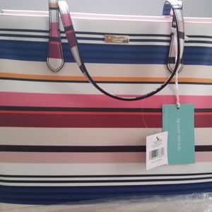 NWT Multi-striped Kate Spade Diaper Bag